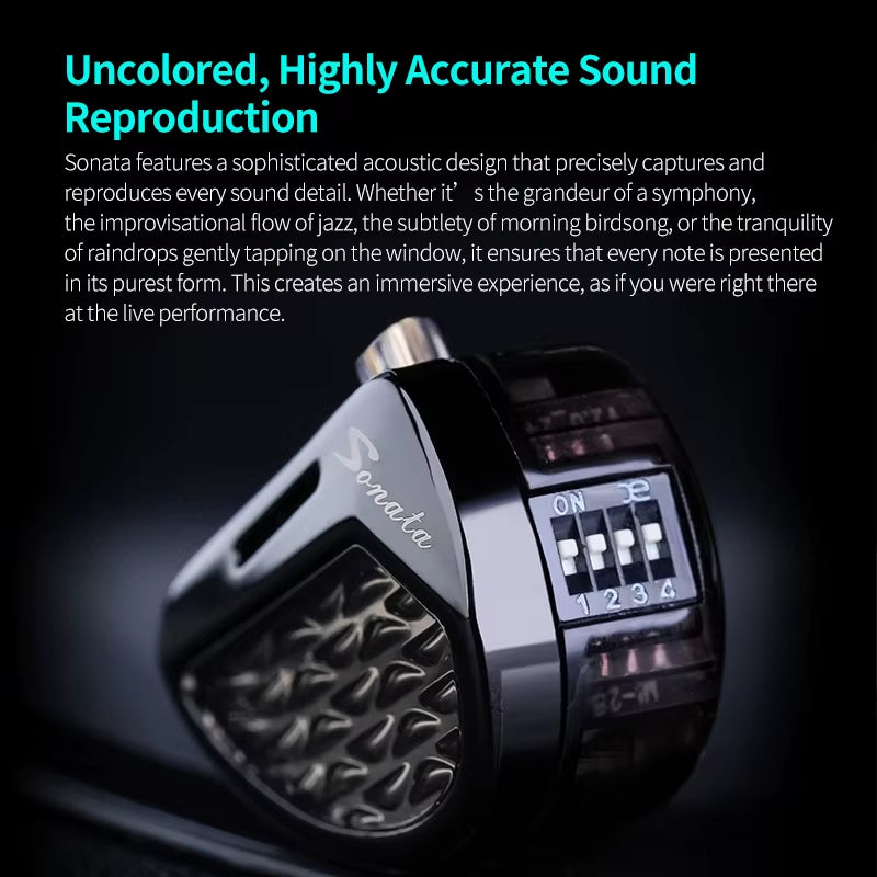 Sonata 14BA 28 Unit Balanced Armature Drive in Ear Earphones Electronic Frequency Division Earbuds Hifi Monitoring Headphones